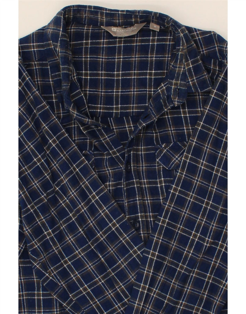 MOUNTAIN WAREHOUSE Mens Flannel Shirt Medium Navy Blue Check Vintage Mountain Warehouse and Second-Hand Mountain Warehouse from Messina Hembry 