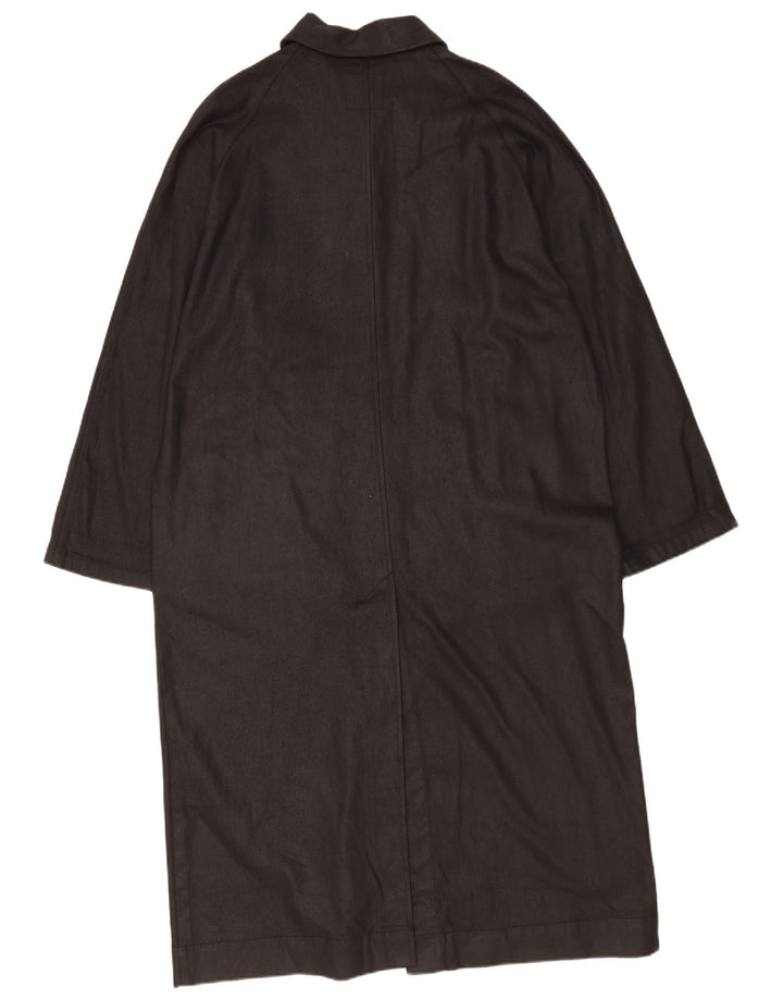 Zara Womens Oversized Overcoat UK 14 Medium Black Cotton