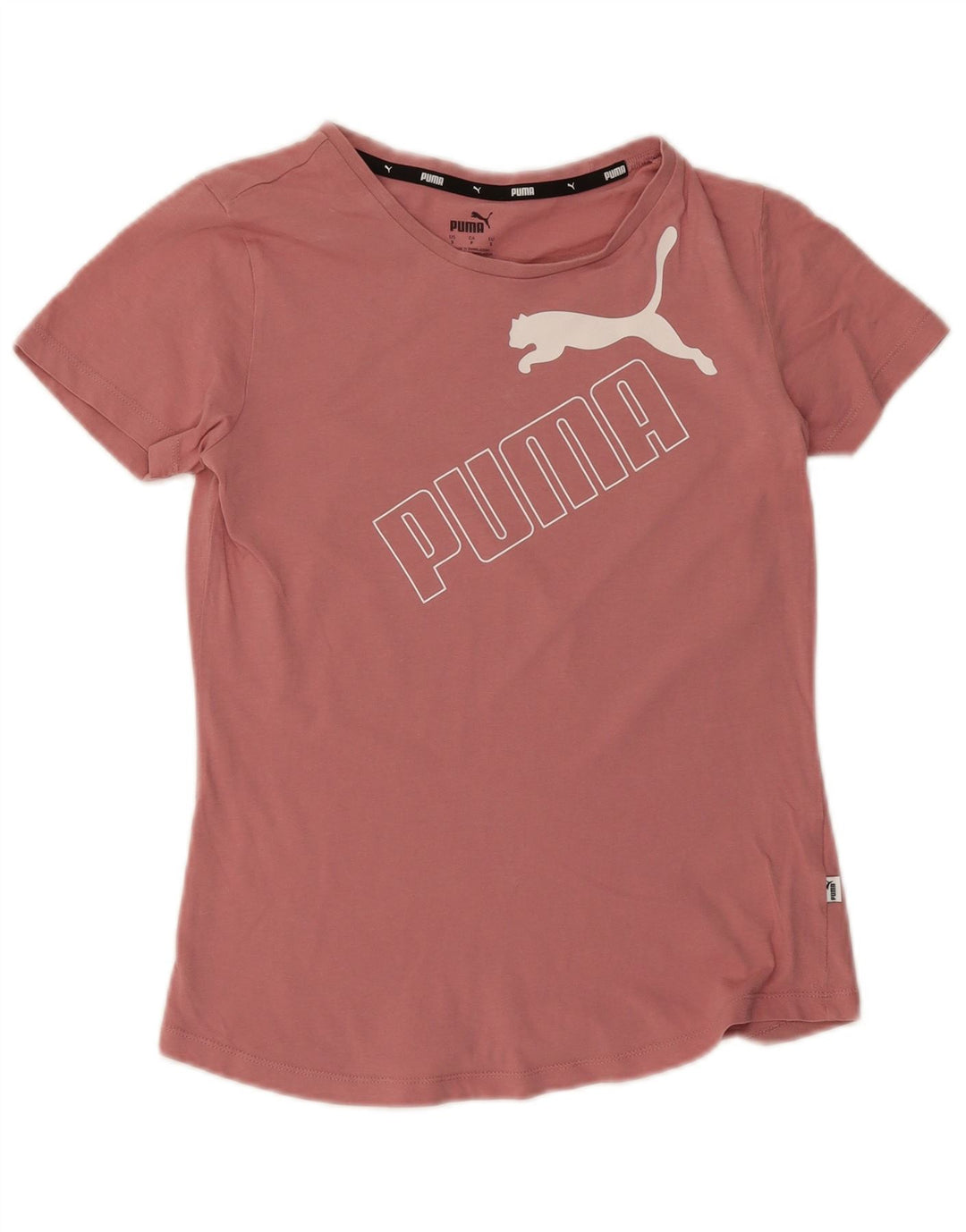 Puma Womens Graphic T-Shirt Top UK 10 Small Pink