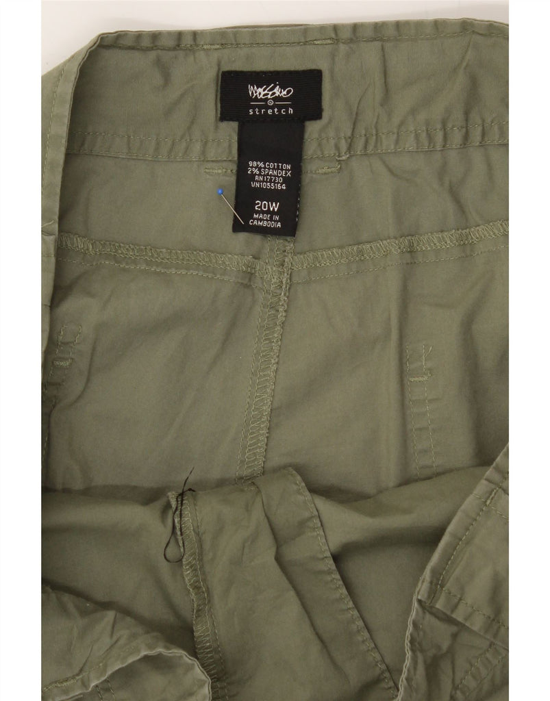 MOSSIMO Womens Straight Capri Trousers US 20 3XL W40 L23 Khaki Cotton Vintage Mossimo and Second-Hand Mossimo from Messina Hembry 