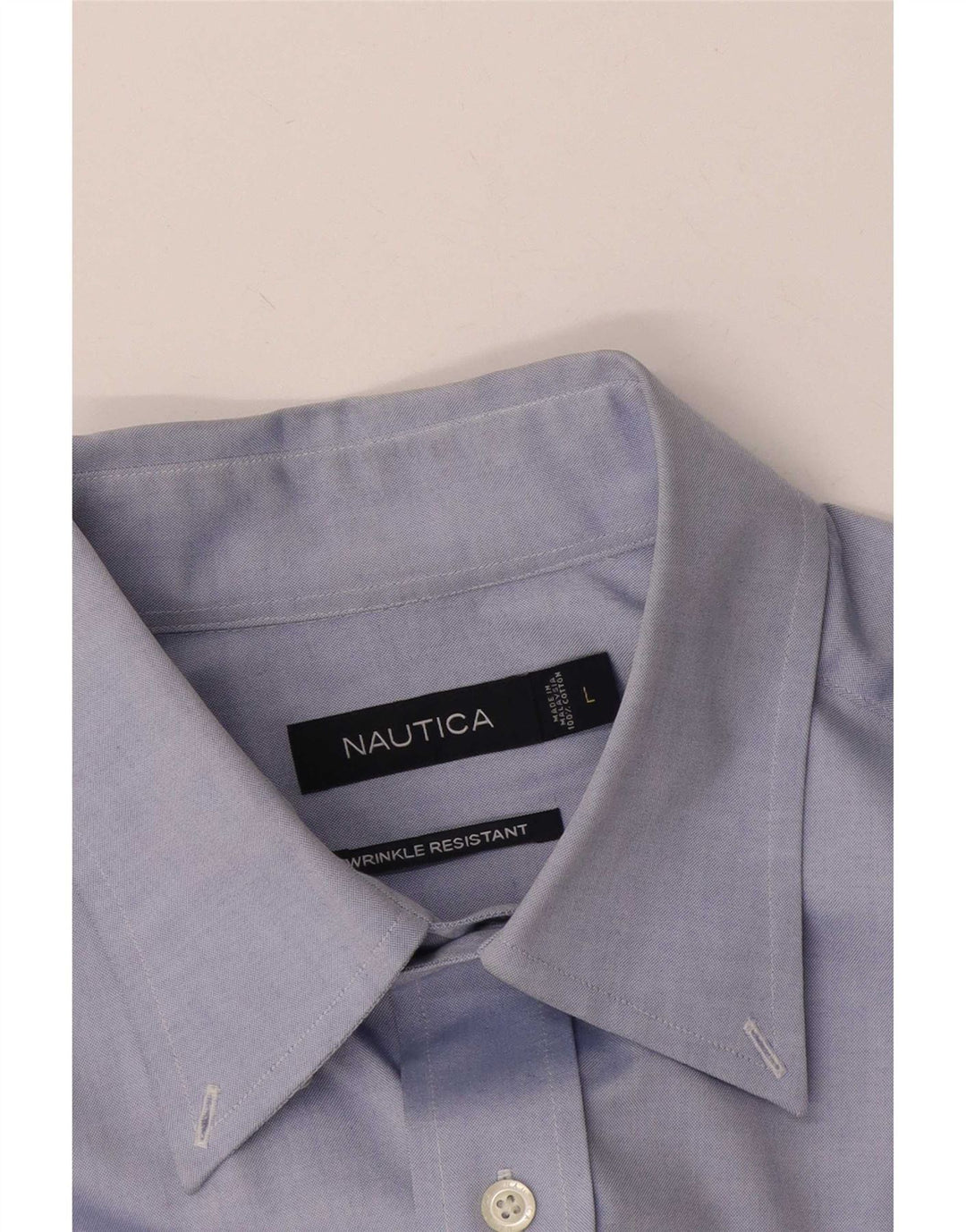 Nautica Mens Shirt Large Blue Cotton