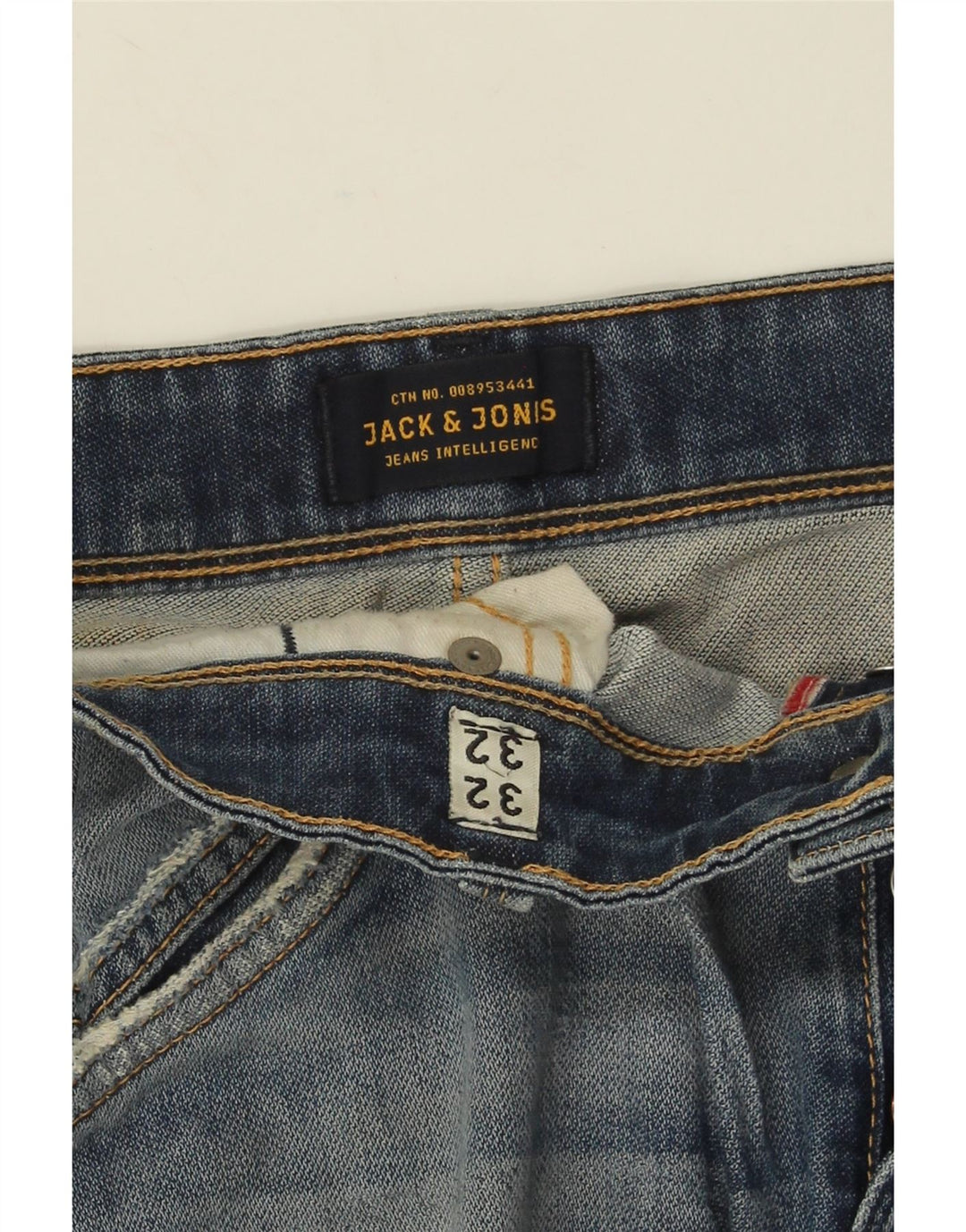 Jack & Jones Mens GLENN Slim Jeans W32 L32 Blue Cotton