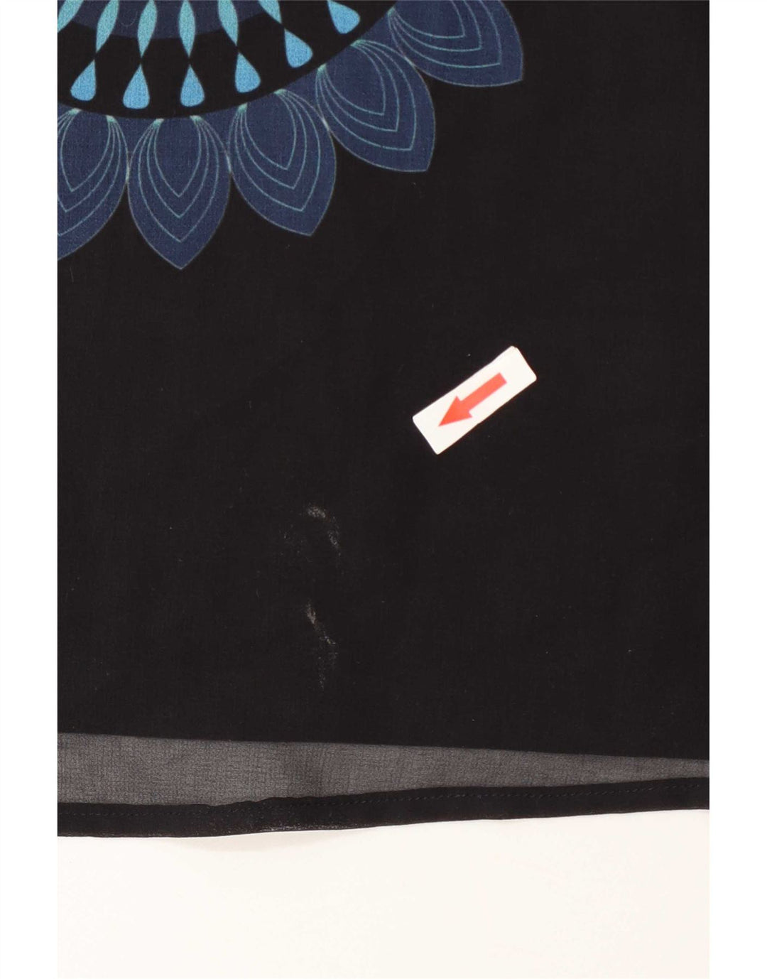 Desigual Womens Graphic Asymmetric Tunic Dress EU 38 Medium Black Geometric