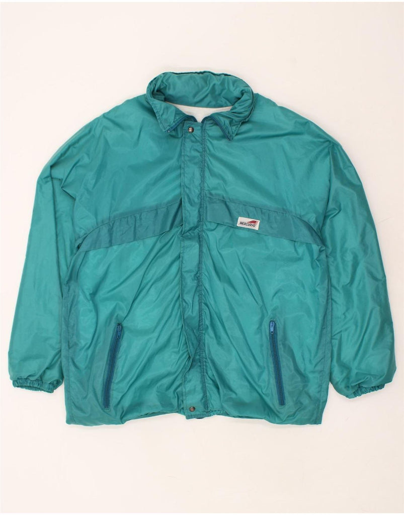 VINTAGE Mens Windbreaker Jacket UK 42 XL Turquoise Polyamide | Vintage Vintage | Thrift | Second-Hand Vintage | Used Clothing | Messina Hembry 