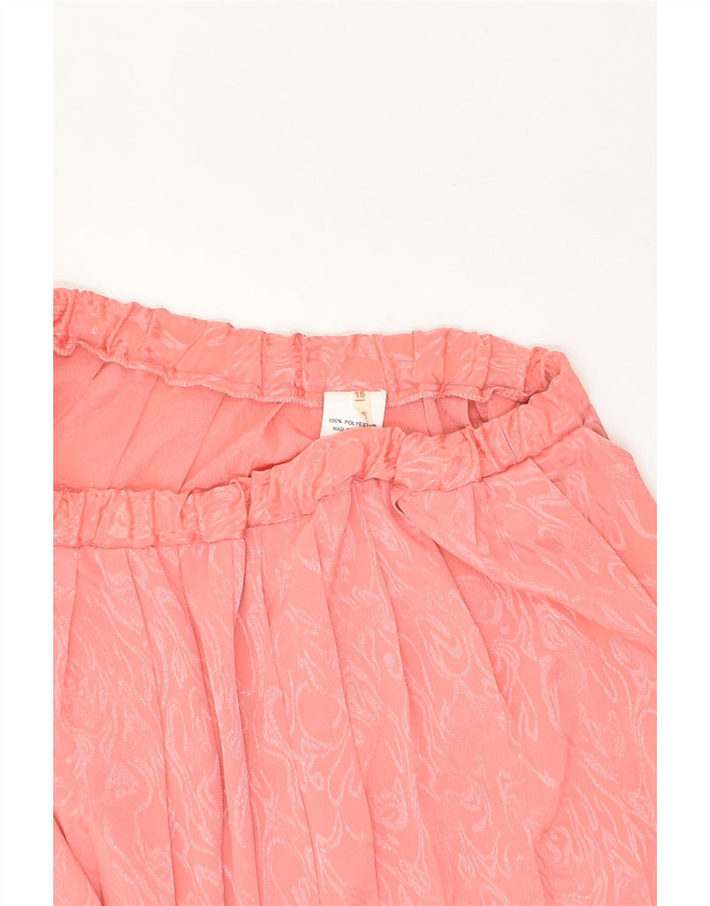 VINTAGE Womens Pleated Skirt UK 16 Large W32 Pink Polyester | Vintage Vintage | Thrift | Second-Hand Vintage | Used Clothing | Messina Hembry 