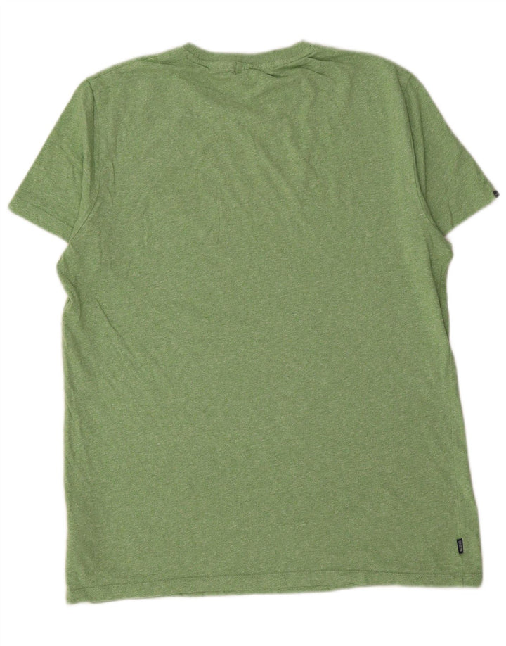 SUPERDRY Mens T-Shirt Top Large Green Cotton