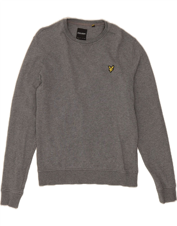 LYLE & SCOTT Mens Sweatshirt Jumper Small Grey Cotton Vintage Lyle & Scott and Second-Hand Lyle & Scott from Messina Hembry 