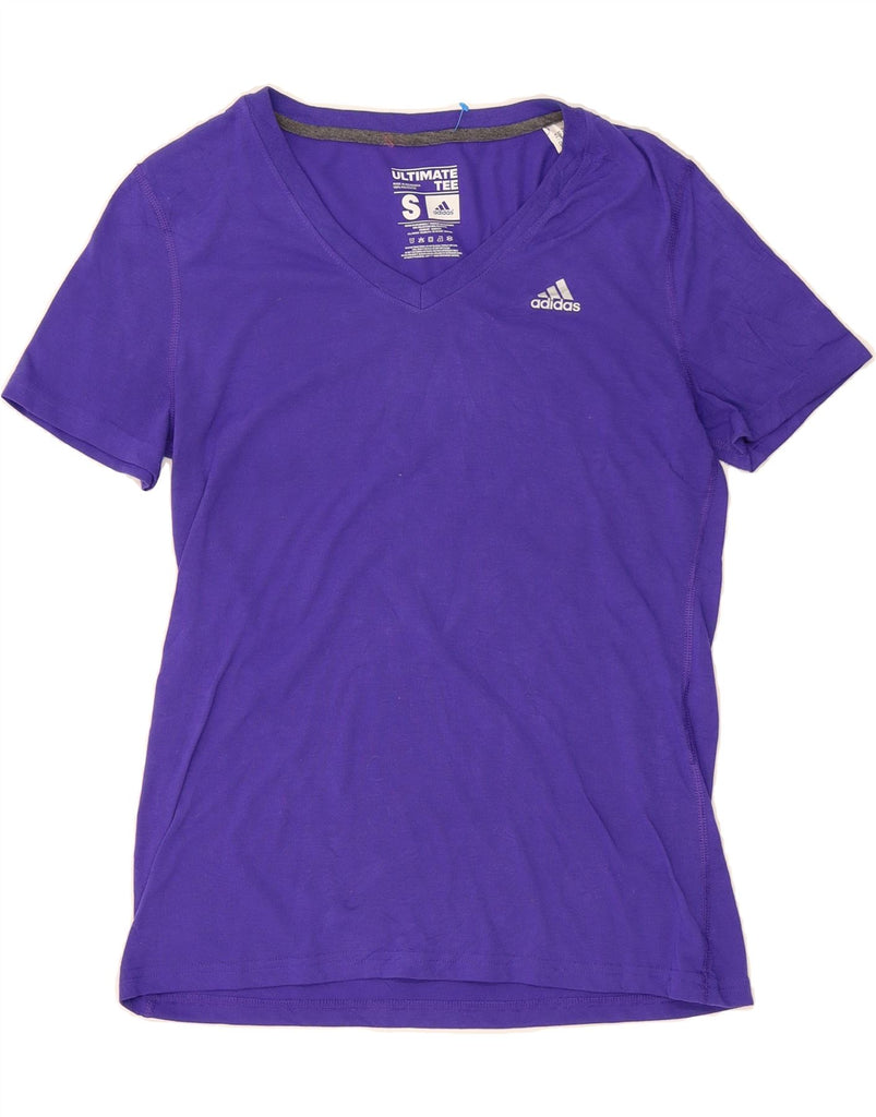 ADIDAS Womens T-Shirt Top UK 10 Small Purple Polyester Vintage Adidas and Second-Hand Adidas from Messina Hembry 