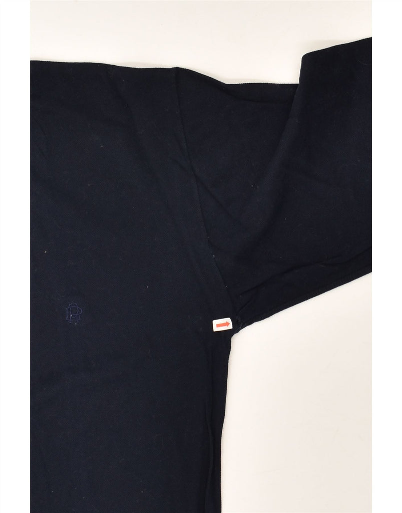 RIFLE Mens Long Sleeve Polo Shirt Large Navy Blue Cotton | Vintage Rifle | Thrift | Second-Hand Rifle | Used Clothing | Messina Hembry 