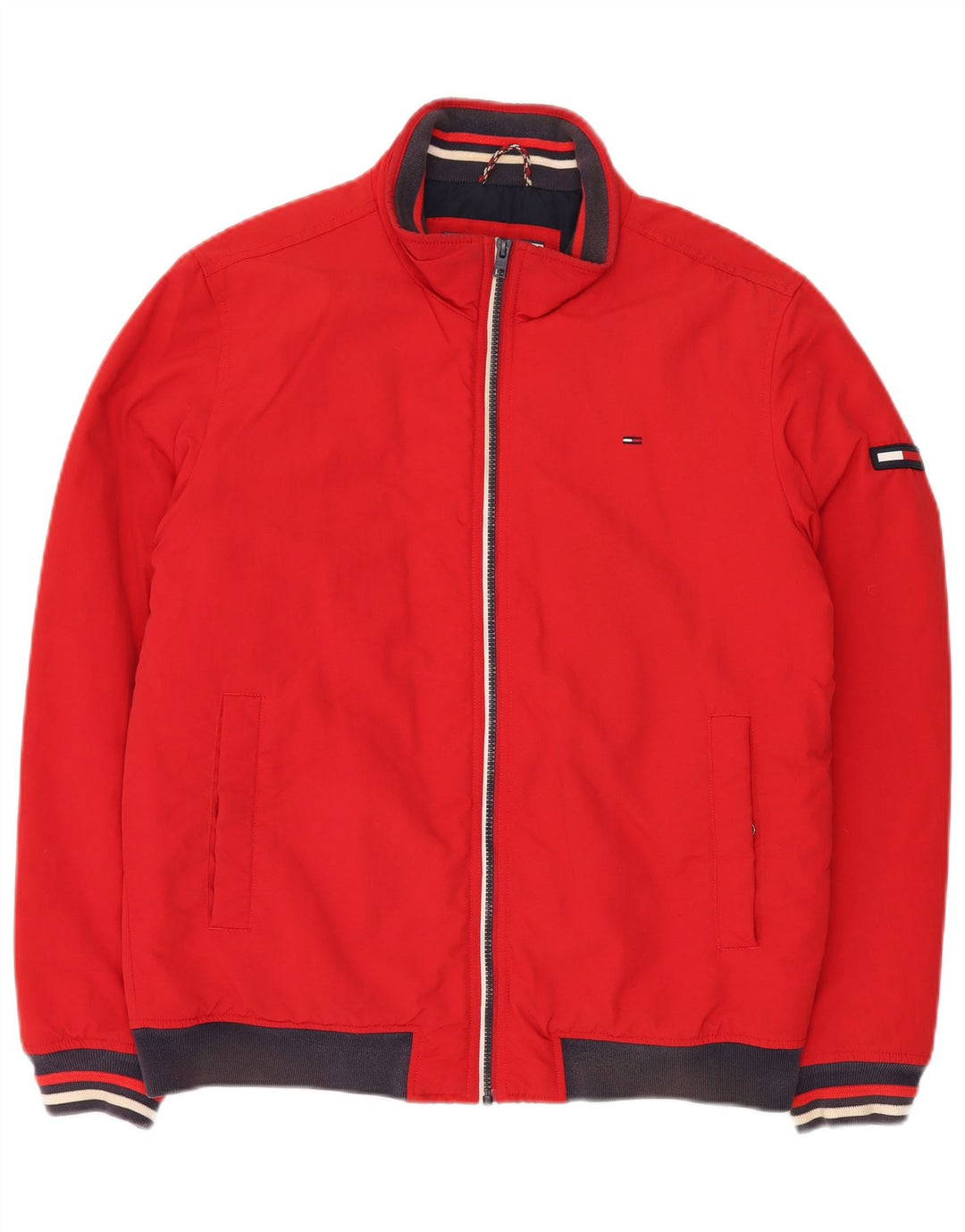 TOMMY HILFIGER Mens Bomber Jacket UK 40 Large Red Polyamide