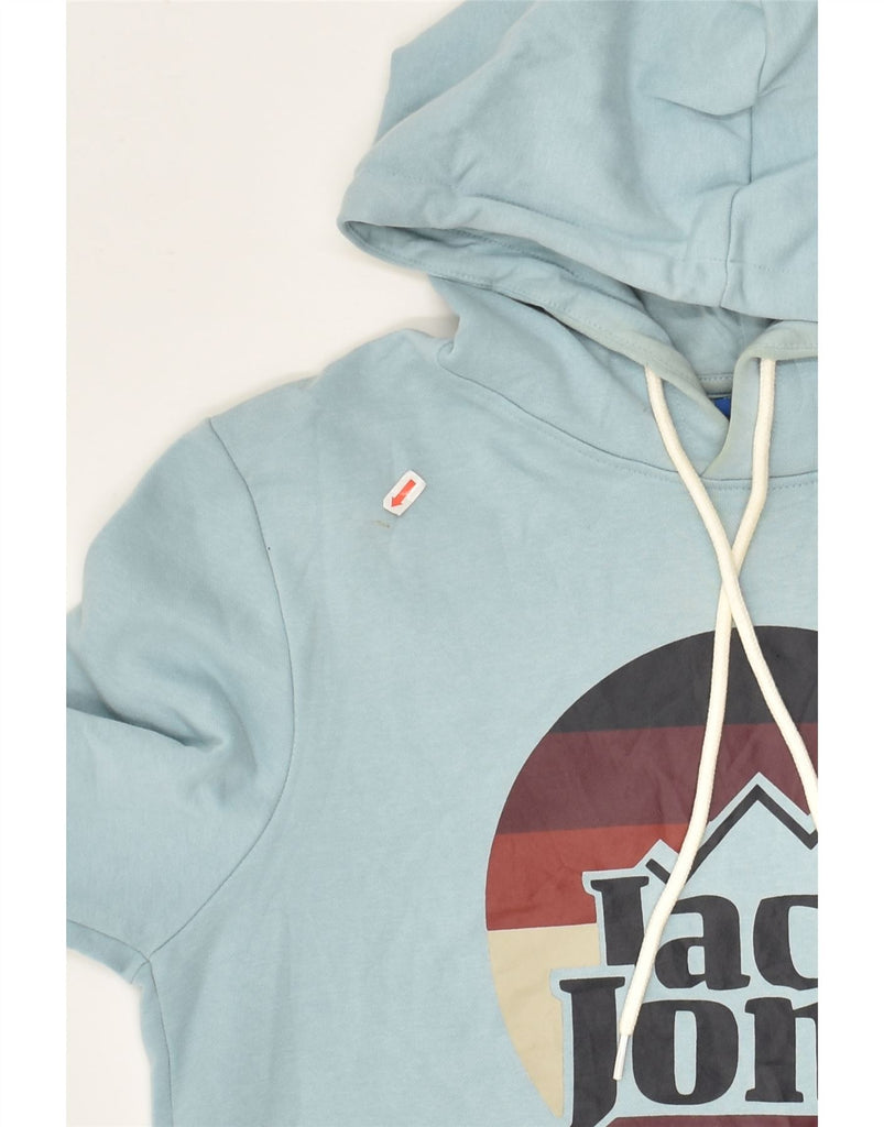 JACK & JONES Mens Graphic Hoodie Jumper Large Blue Cotton | Vintage Jack & Jones | Thrift | Second-Hand Jack & Jones | Used Clothing | Messina Hembry 