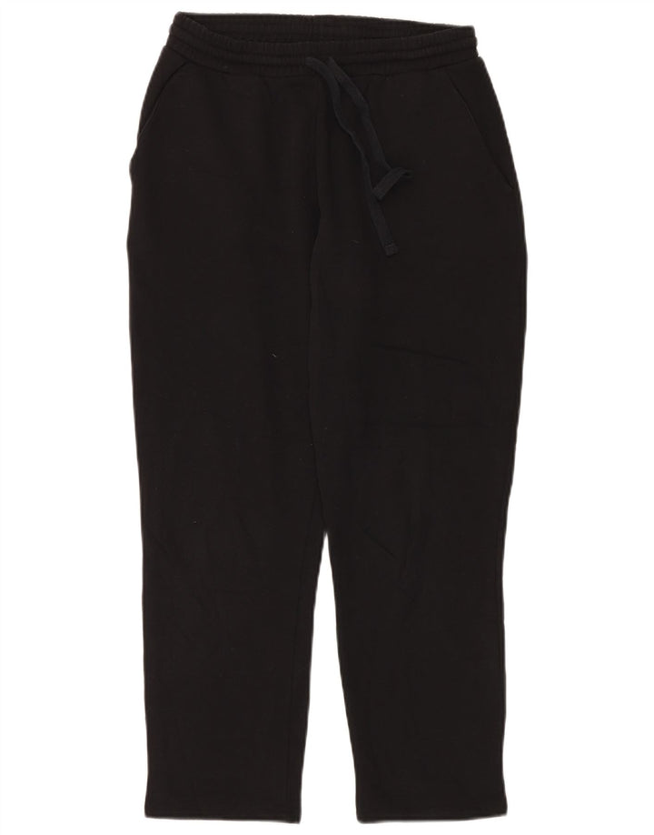 ZARA Womens Tracksuit Trousers UK 8 Small  Black Cotton