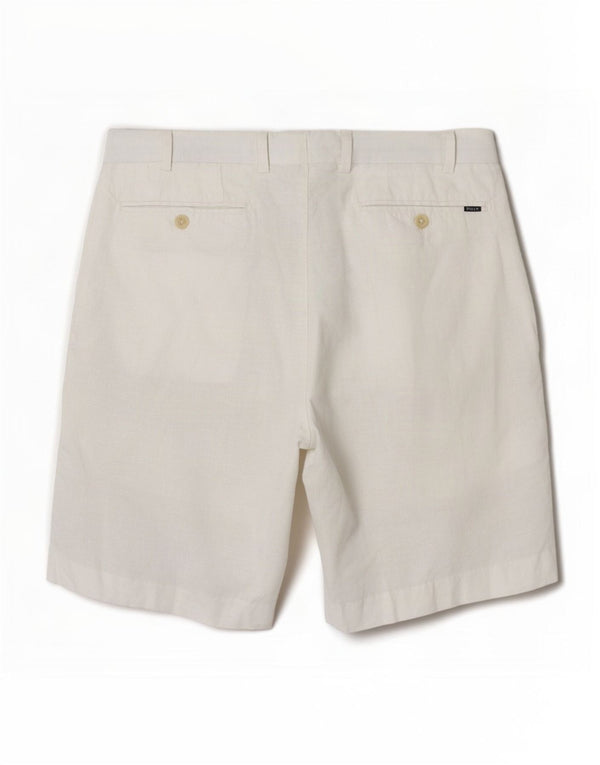 Polo Ralph Lauren Mens Straight Fit Chino Shorts W34 Large White Linen