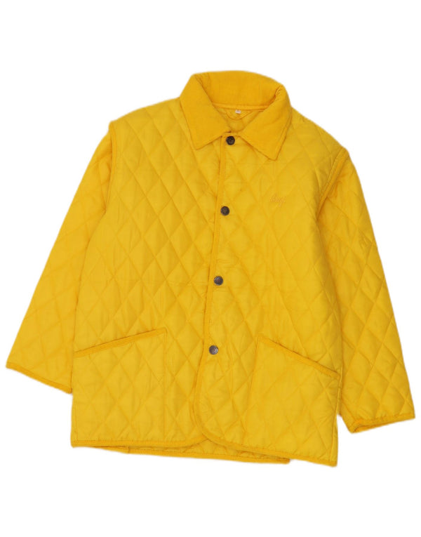 Brugi Mens Quilted Jacket UK 40 Large Yellow Polyamide