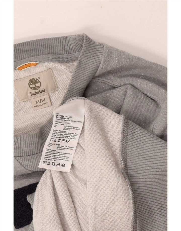 Timberland Mens Graphic Regular Fit Sweatshirt Jumper Medium Grey Flecked