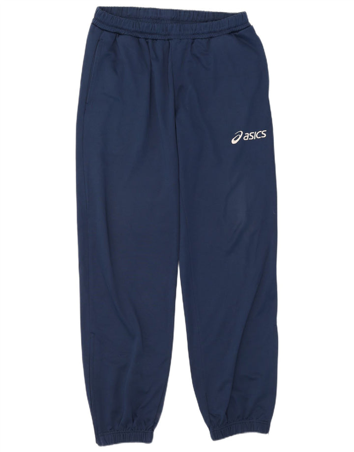 Asics Mens Tracksuit Trousers Joggers Large  Navy Blue Polyester