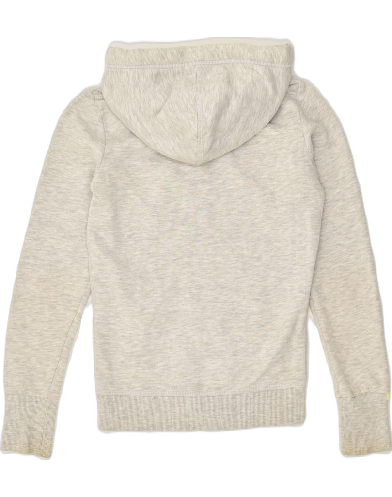 SUPERDRY Womens Zip Hoodie Sweater UK 10 Small Grey Cotton | Vintage Superdry | Thrift | Second-Hand Superdry | Used Clothing | Messina Hembry 