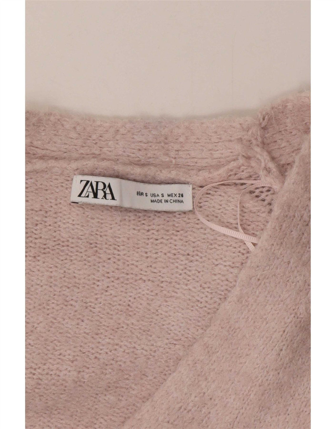 Zara Womens Longline Oversized Cardigan Sweater UK 10 Small Pink Polyester