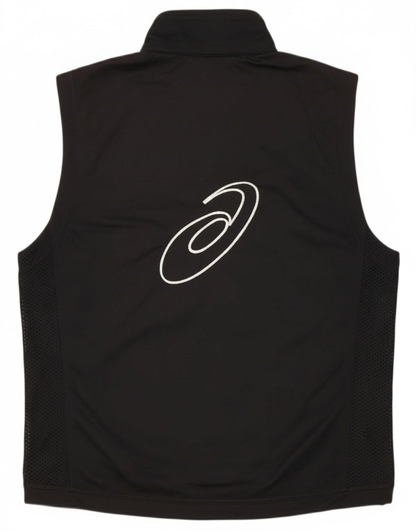 Asics Mens Graphic Sleeveless Tracksuit Top Jacket Large Black