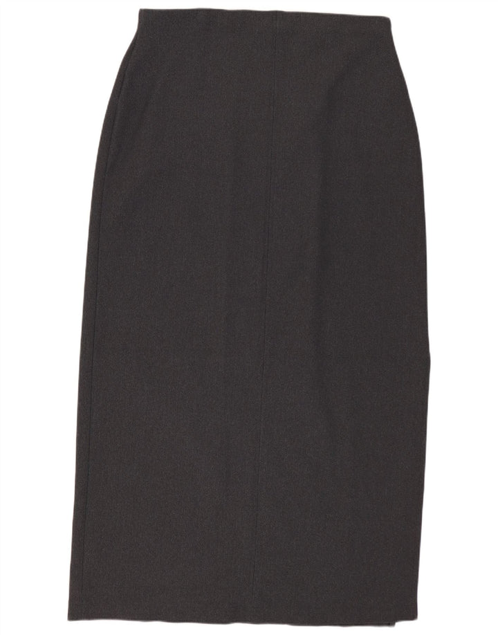 Marks & Spencer Womens Midi Skirt UK 16 Large W32 Grey Nylon