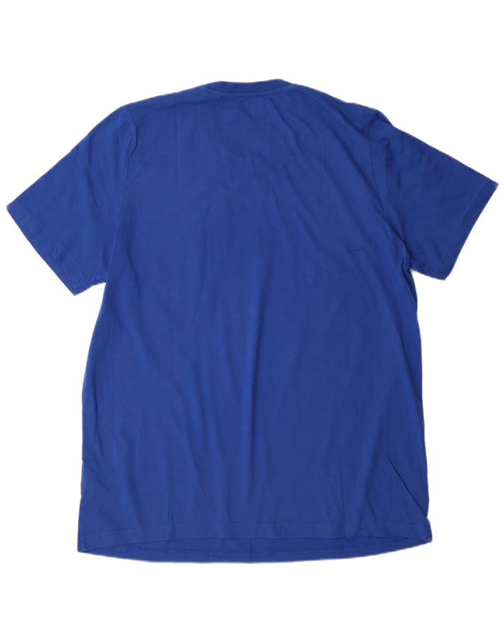 ADIDAS Mens Graphic T-Shirt Top XL Blue Cotton