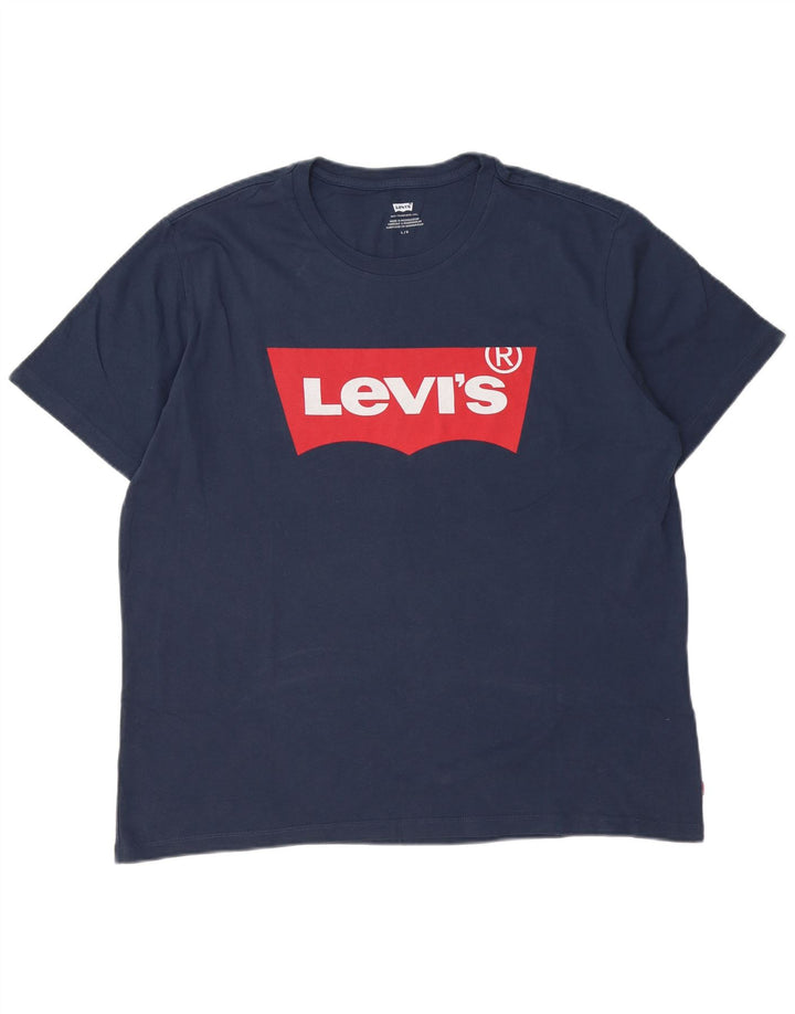 Levi's Mens Graphic T-Shirt Top Large Navy Blue