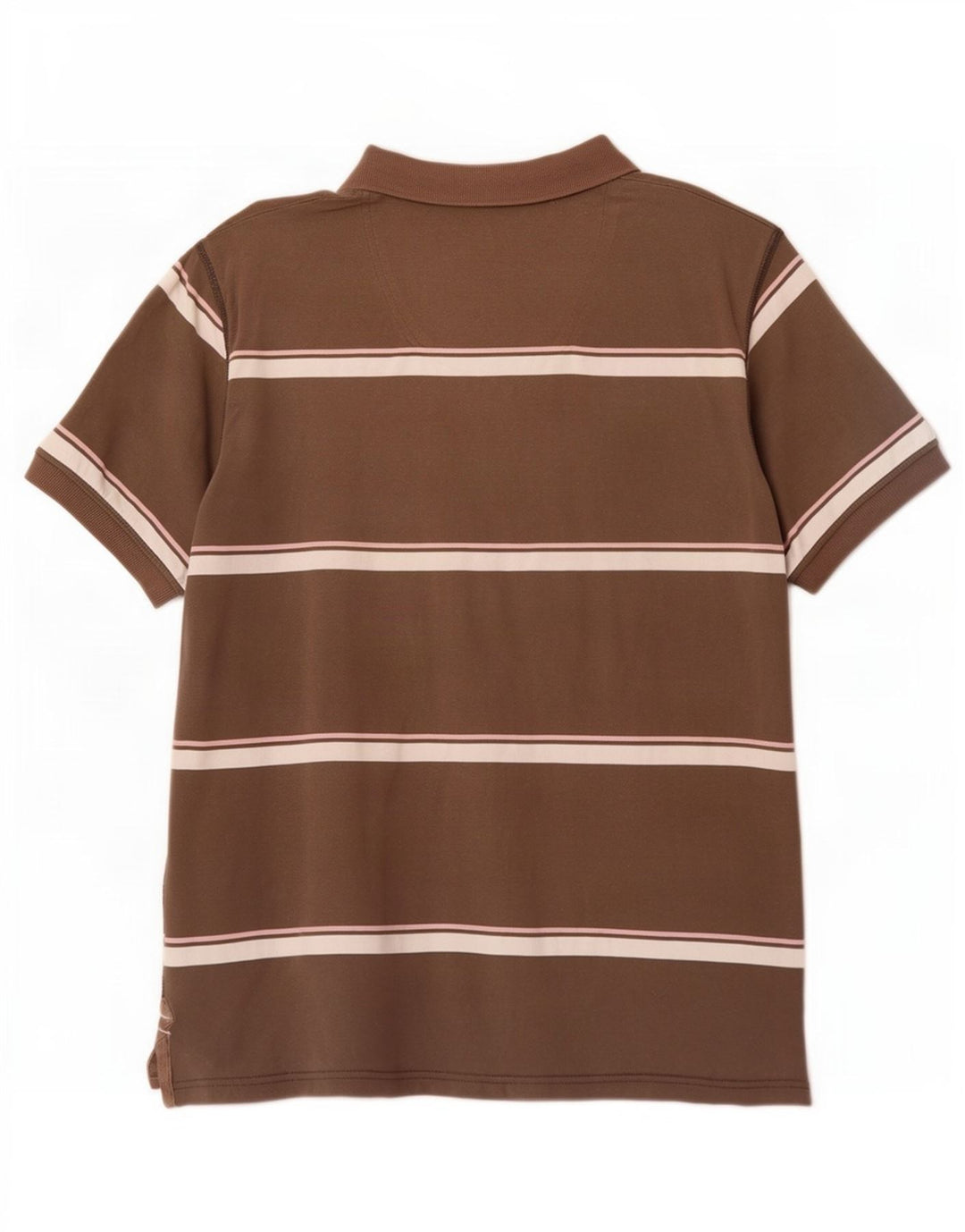 Fat Face Mens Polo Shirt Medium Brown Striped Cotton