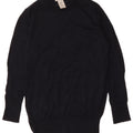 Gap Womens Crew Neck Jumper Sweater UK 10 Small Navy Blue Wool