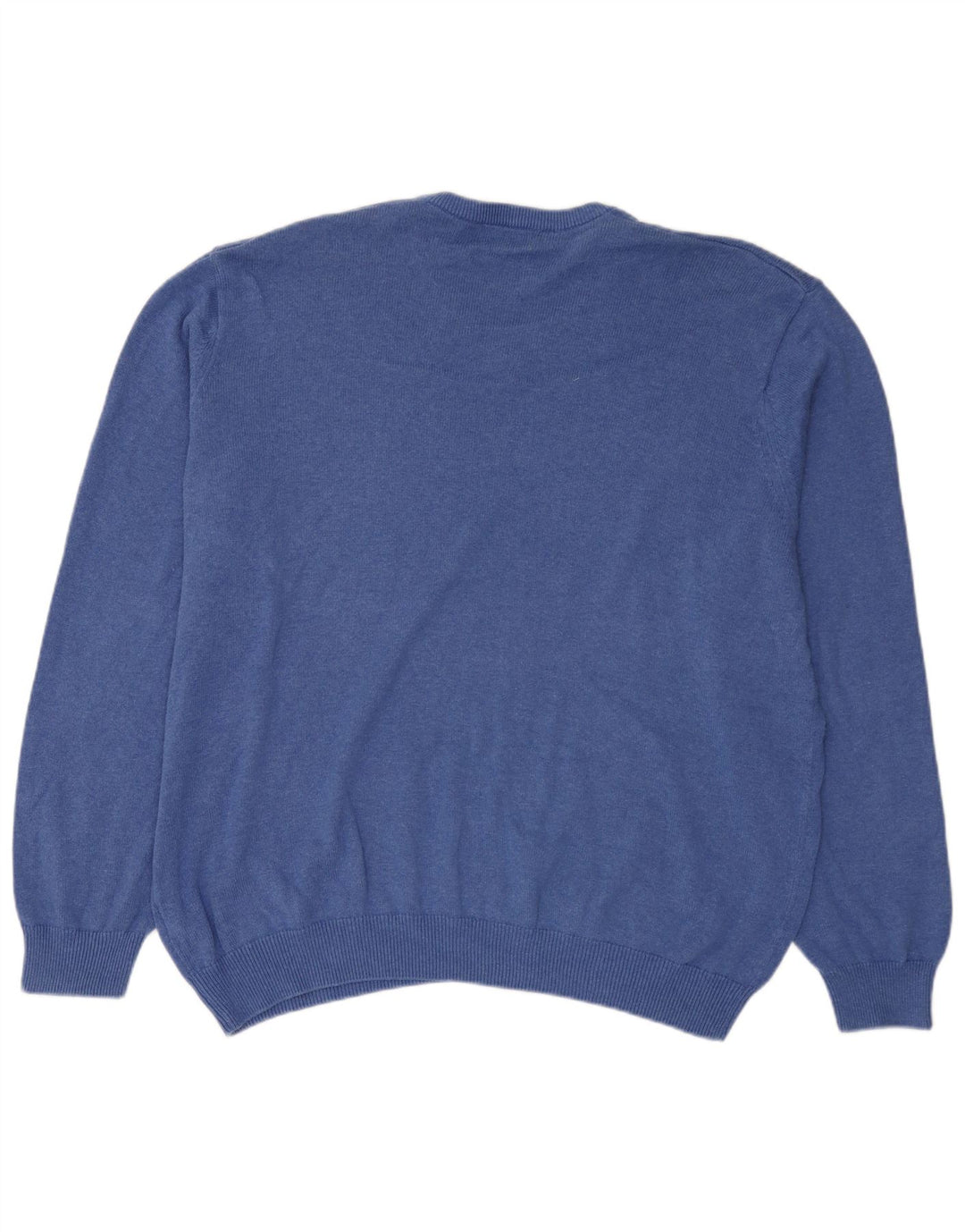Marks & Spencer Mens V-Neck Jumper Sweater 3XL Blue Cotton