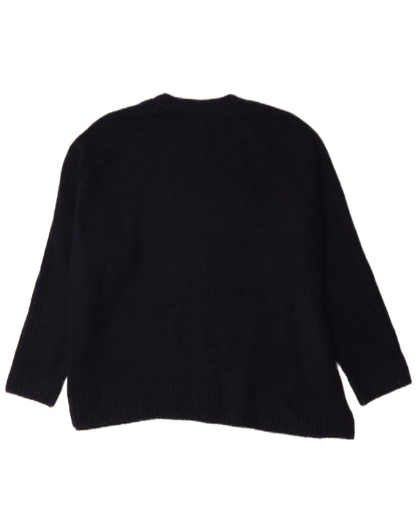 Marks & Spencer Womens Crew Neck Jumper Sweater UK 18 XL Navy Blue