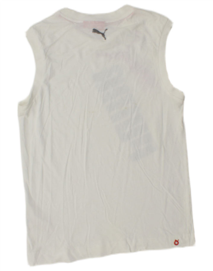 PUMA Mens Graphic Vest Top Small White