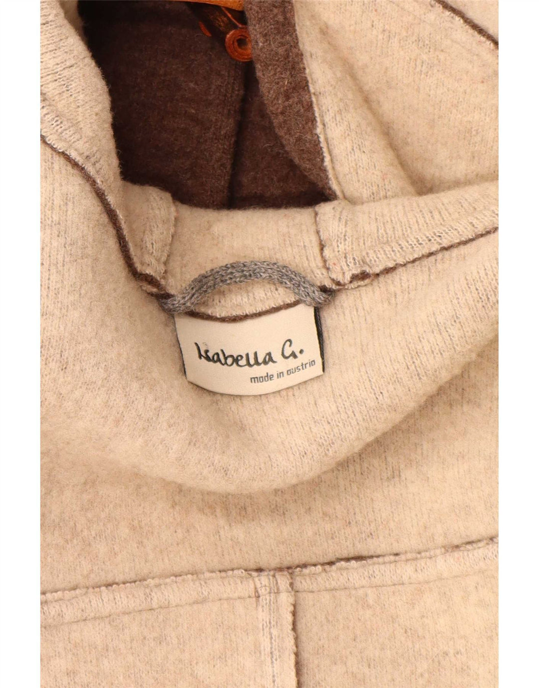 Isabella G Womens Hooded Duffle Coat UK 14 Medium Brown New Wool