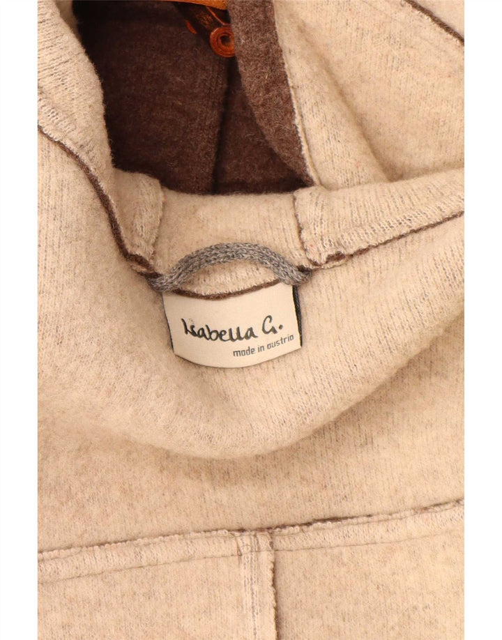 Isabella G Womens Hooded Duffle Coat UK 14 Medium Brown New Wool