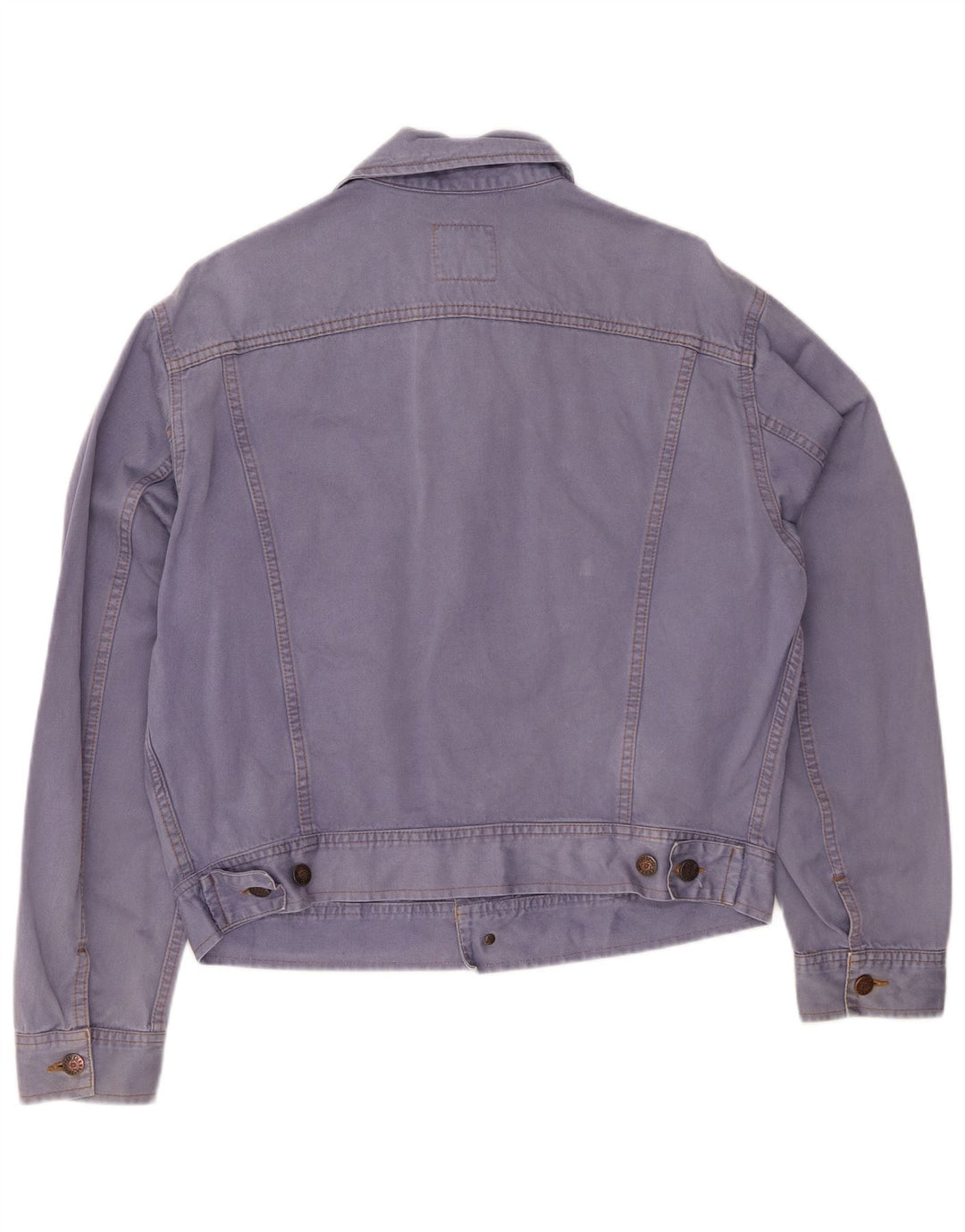 EL CHARRO Womens Crop Oversized Denim Jacket UK 14 Medium Blue Cotton