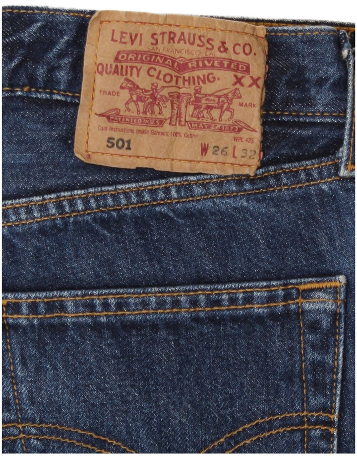 Levi's Mens 501 Straight Jeans W26 L32 Blue