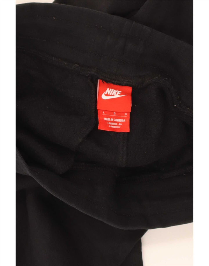 Nike Mens Graphic Tracksuit Trousers Joggers Large Black Cotton