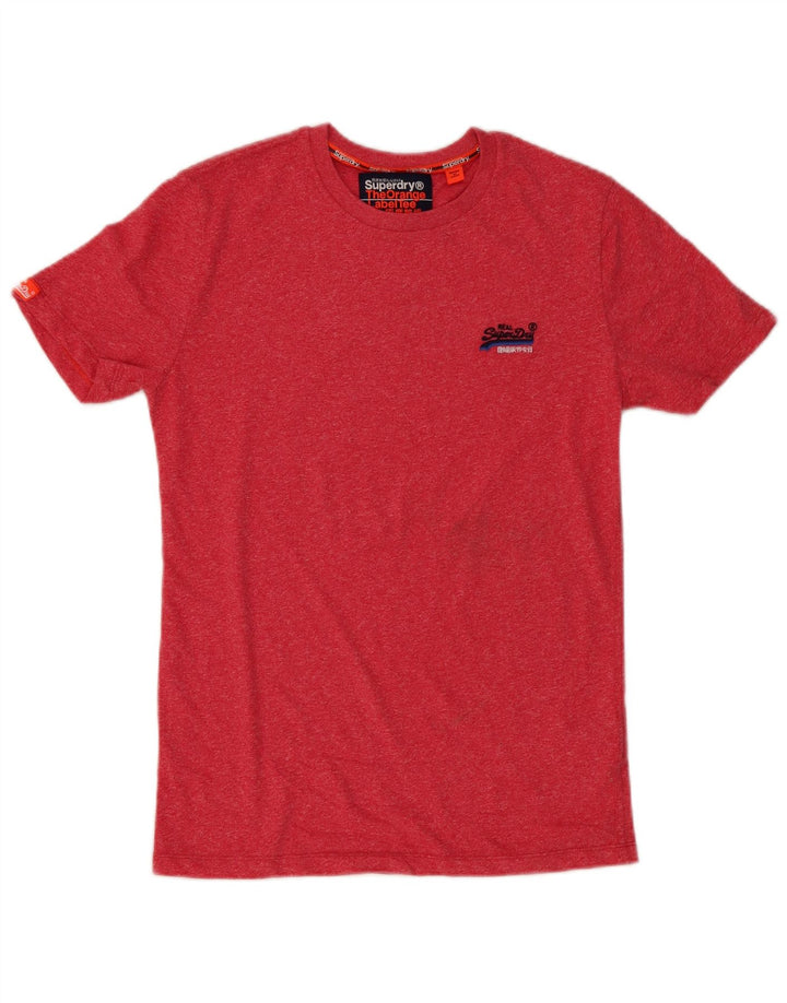 Superdry Mens T-Shirt Top Small Red Cotton