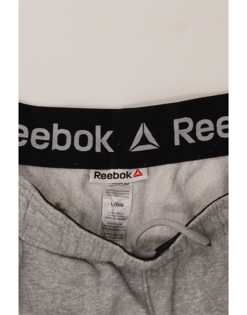 REEBOK Mens Cargo Tracksuit Trousers Joggers Large  Grey Cotton Vintage Reebok and Second-Hand Reebok from Messina Hembry 