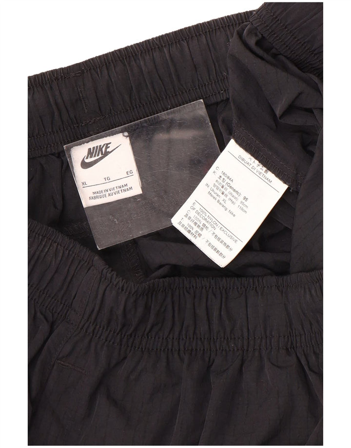 Nike Mens Cargo Tracksuit Trousers XL  Black Check Nylon