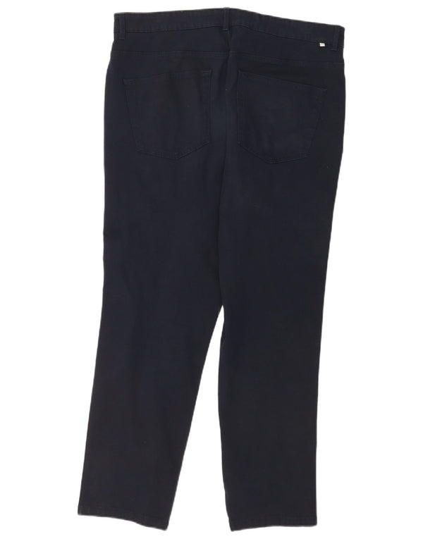 Ted Baker Mens Slim Casual Trousers W34 L28 Navy Blue Cotton