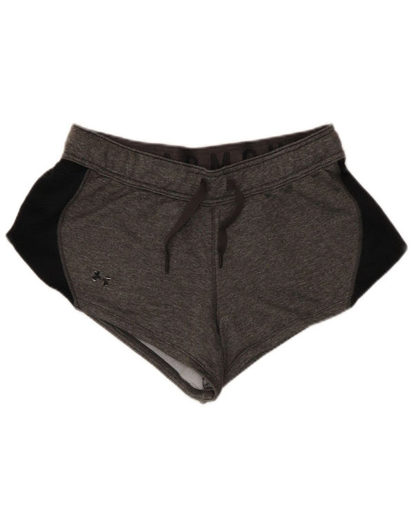 Under Armour Womens Sport Shorts UK 14 Medium Grey Colourblock Polyester