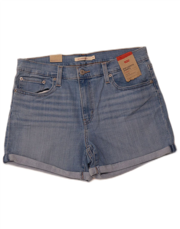 LEVI'S Womens Mid Rise Denim Shorts US 12 Large W31 Blue Cotton