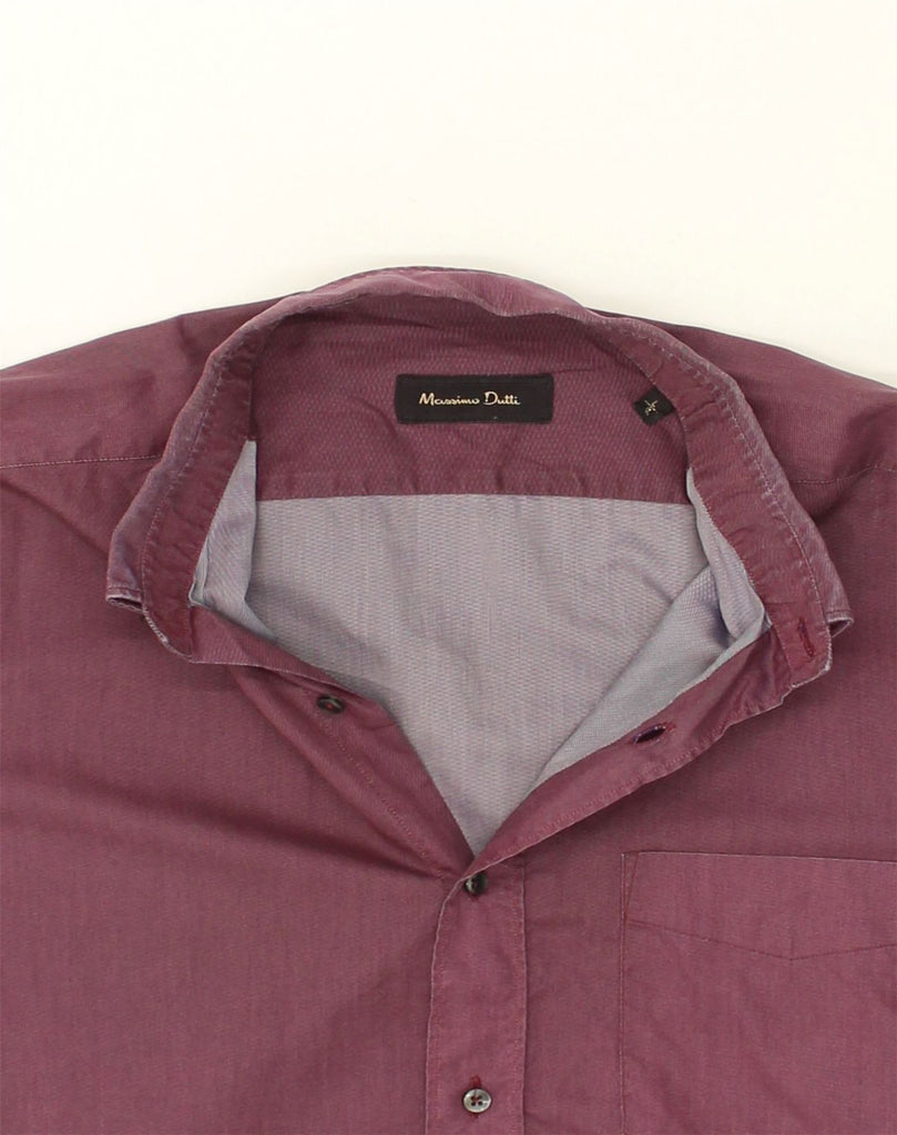 MASSIMO DUTTI Mens Shirt Large Burgundy Cotton | Vintage Massimo Dutti | Thrift | Second-Hand Massimo Dutti | Used Clothing | Messina Hembry 