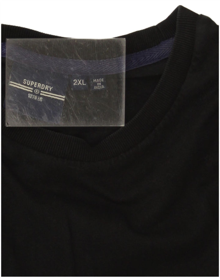 Superdry Mens Top Long Sleeve 2XL Black