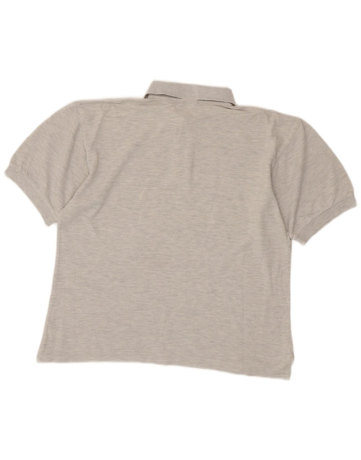 BELFE & BELFE Mens Polo Shirt IT 48 Medium Grey Flecked Cotton
