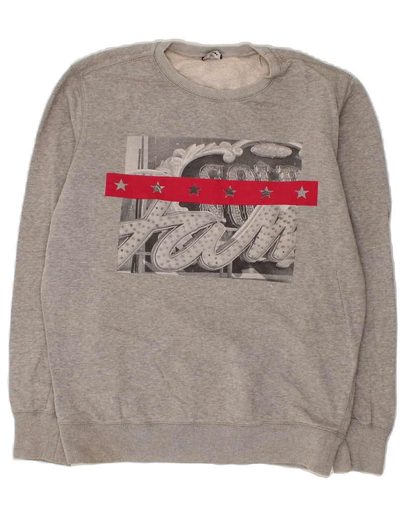 DIESEL Mens Graphic Sweatshirt Jumper Medium Grey Cotton Vintage Diesel and Second-Hand Diesel from Messina Hembry 