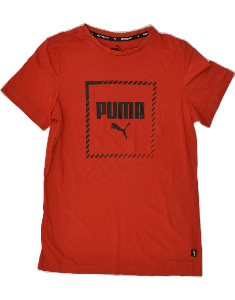 PUMA Boys Graphic T-Shirt Top 13-14 Years Red Cotton | Vintage Puma | Thrift | Second-Hand Puma | Used Clothing | Messina Hembry 