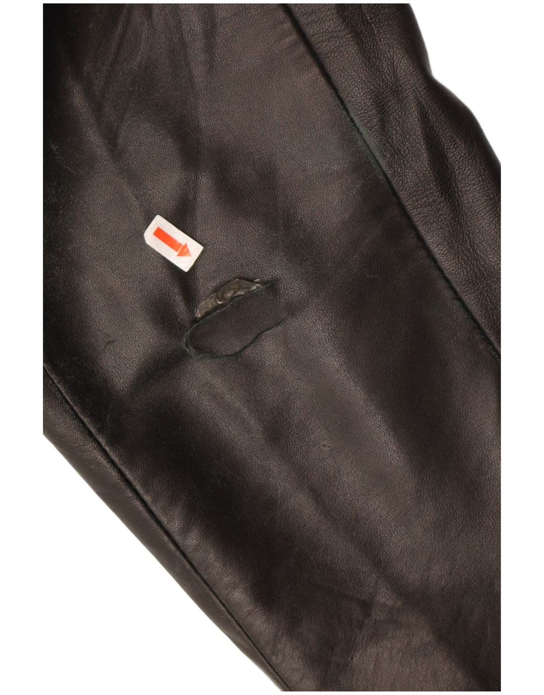 Vintage Womens Zip Leather Jacket IT 54 2XL Brown Leather