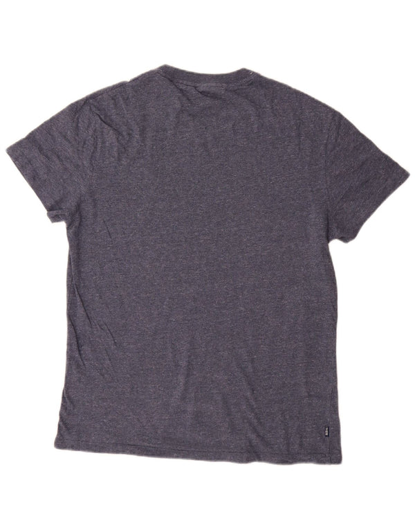 Superdry Mens T-Shirt Top Medium Navy Blue Cotton