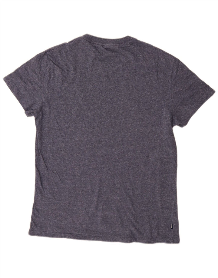 Superdry Mens T-Shirt Top Medium Navy Blue Cotton